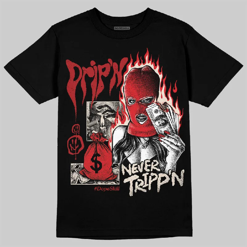 Embroidered T-Shirt-Samba OG Talchum Pack Scarlet DopeSkill T-Shirt Drip'n Never Tripp'n Graphic