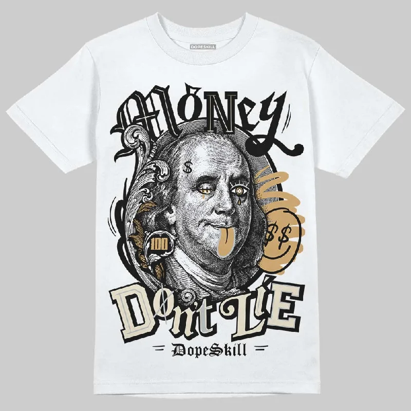 Printed T-Shirt-Reverse Metallic 5s DopeSkill T-Shirt Money Don't Lie Graphic