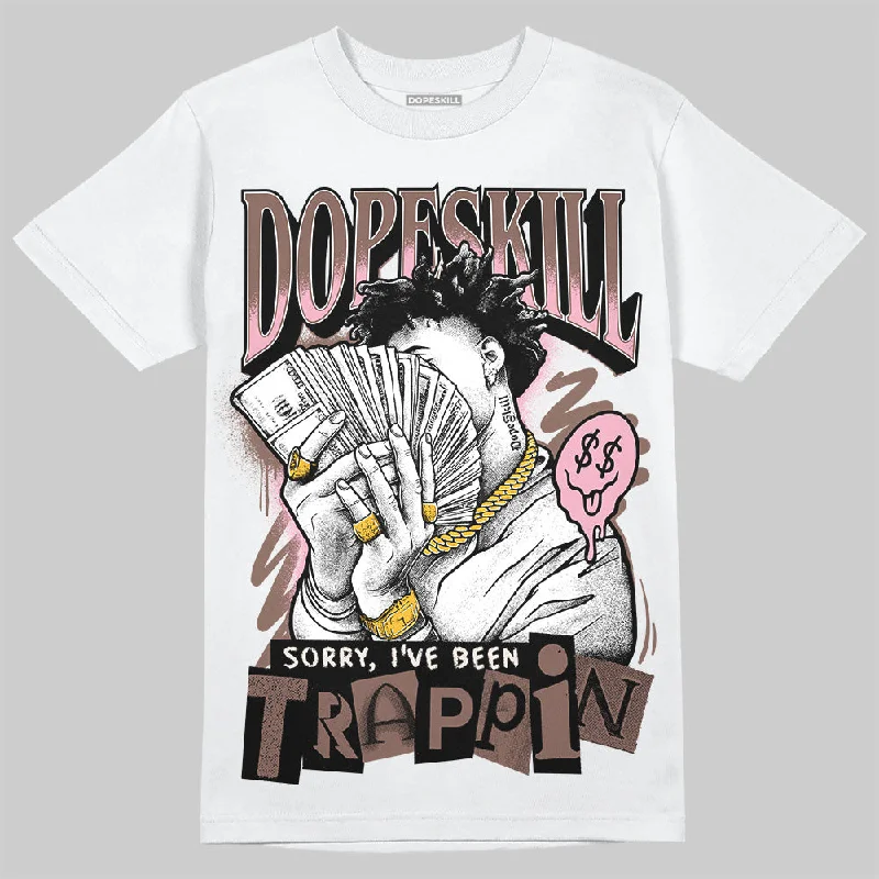 Gym T-Shirt-Campus 00s Dust Cargo Clear Pink DopeSkill T-Shirt Sorry I've Been Trappin Graphic