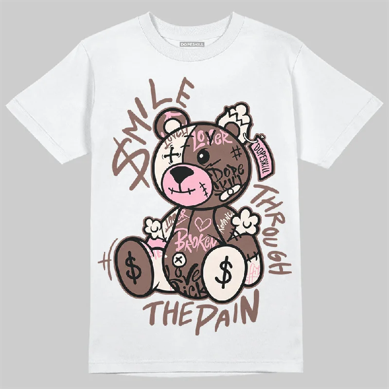 Yoga T-Shirt-Campus 00s Dust Cargo Clear Pink DopeSkill T-Shirt Smile Through The Pain Graphic