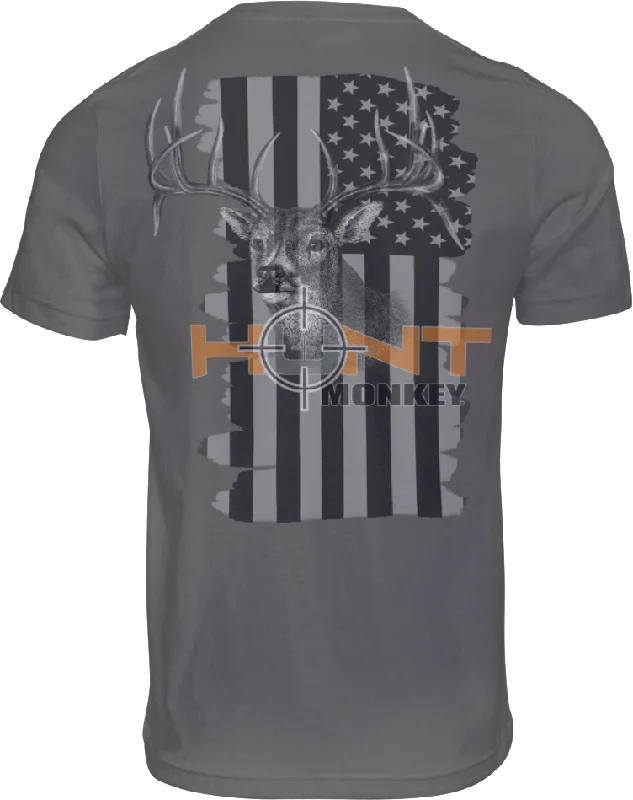 Outdoor T-Shirt-Hunt Monkey Deer Flag T-Shirt