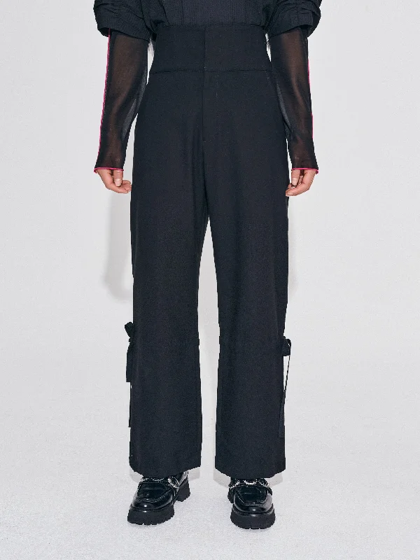 Straight Leg Pants-High Waist Track Pants