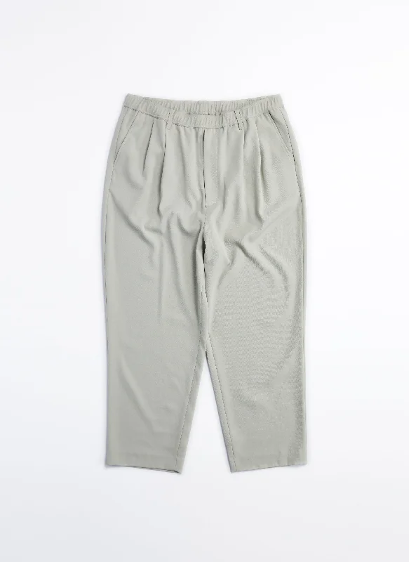 Summer Pants-Jacquard Nylon Polyester Wide Tapered