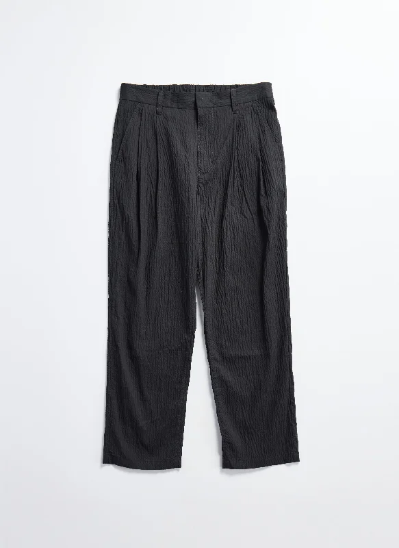 Low Waist Pants-Indigo Cotton Linen Pants