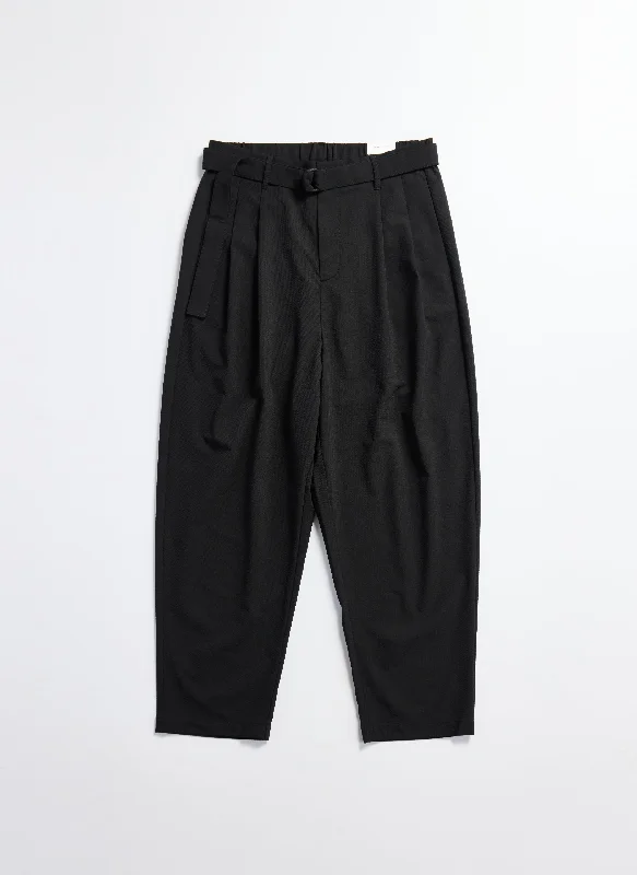 Vintage Style Pants-ECO Seersucker Solotex Wide Tapered Pants (P-12)