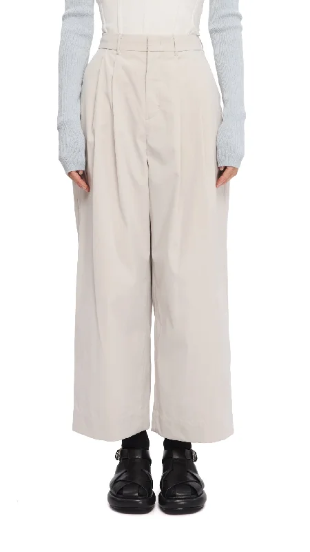 Two Tone Pants-Wide-Leg Capri Pants