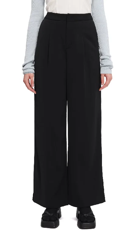 Color Block Pants-Wide-leg Capri Pants